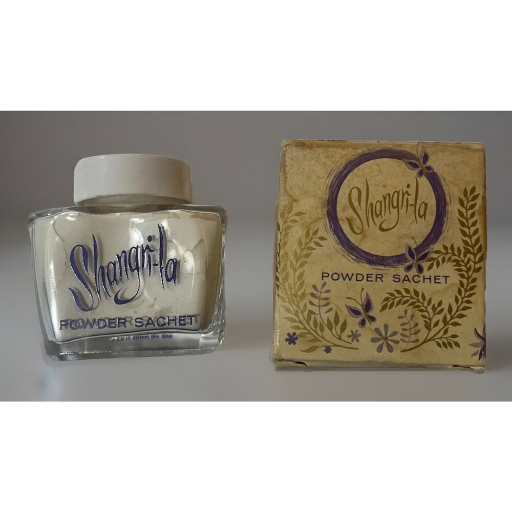 VTG Studio Girl Hollywood Shangri-La Powder Jar Bottle Sachet Perfume Shangrila